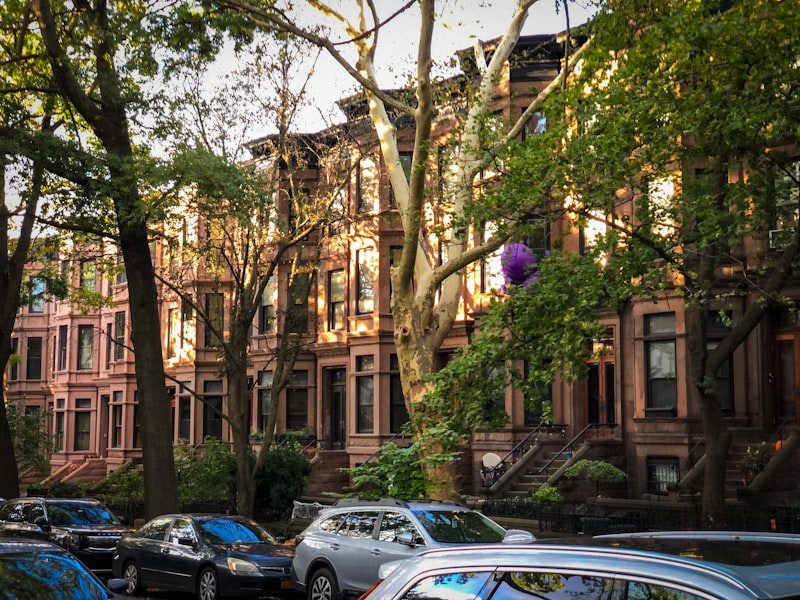 布鲁克林 Brownstone 联排别墅街景