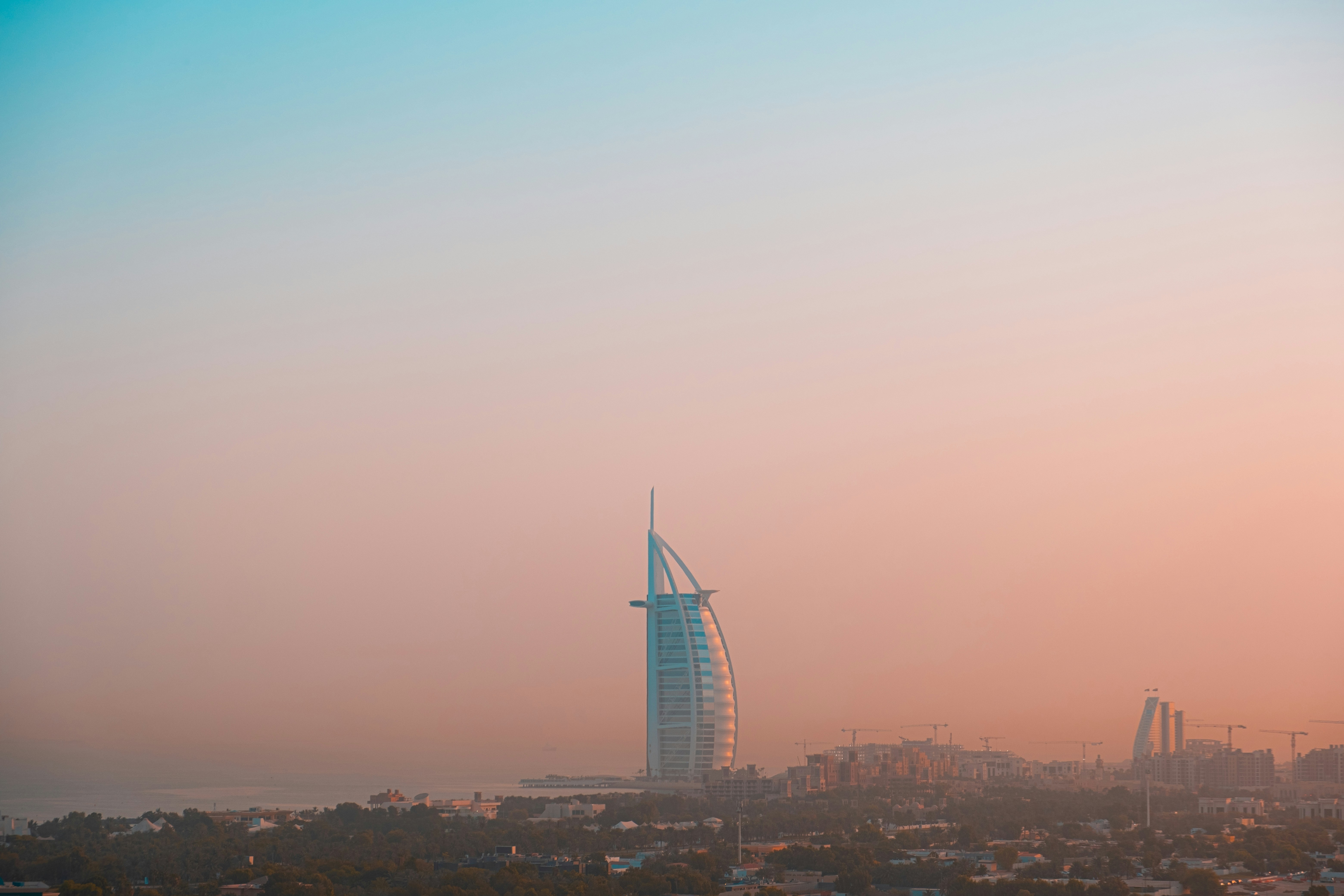 a view of a tall building in the distance