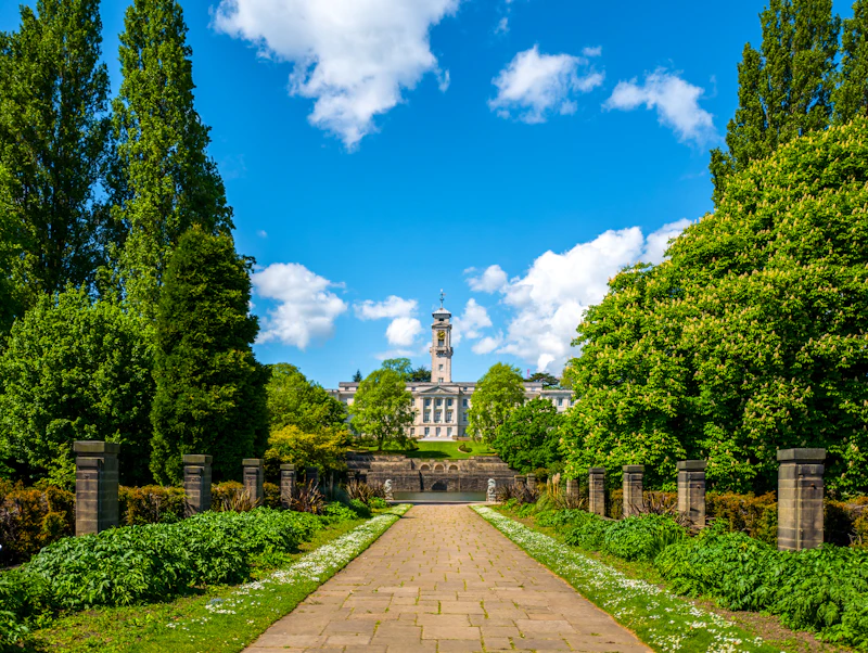 Clock tower building on the University of Nottingham campus