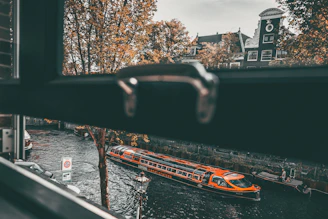 a view of a river from a window
