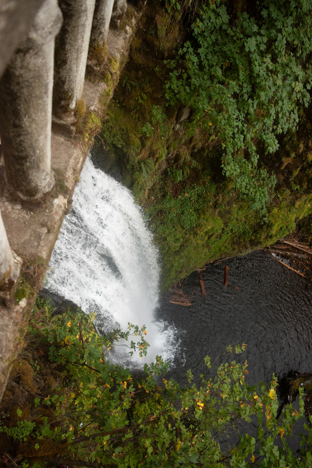 una cascada de la que sale agua