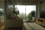 A cozy living room in a serviced accommodation.