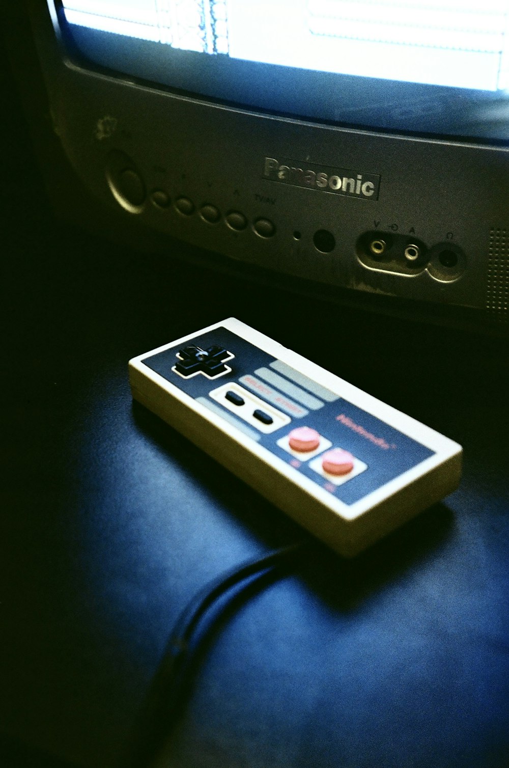 a remote control sitting on top of a table