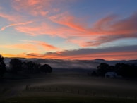 A picturesque view of a famous landmark at dawn.