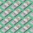 A pattern of stacks of one hundred dollar bills arranged neatly against a green background, creating a repetitive and organized visual.