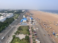 Sprawling open land ready for development, located near the Vizag coast.