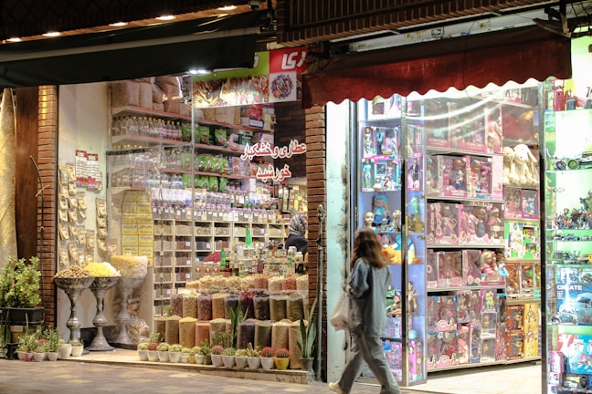 A vibrant display of daily necessities available at Town Shop LLC.