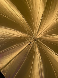 A close-up of the umbrella’s high-quality fabric texture and reinforced ribs.