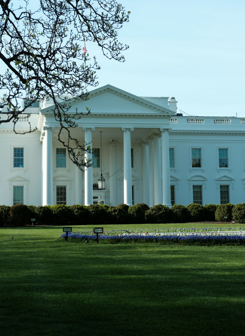 a large white building with columns and pillars