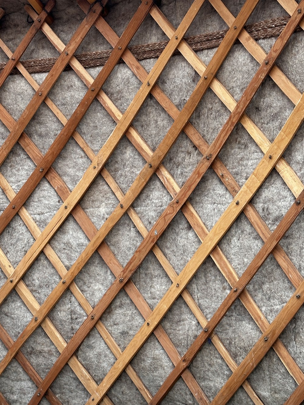 a close up view of a wooden structure