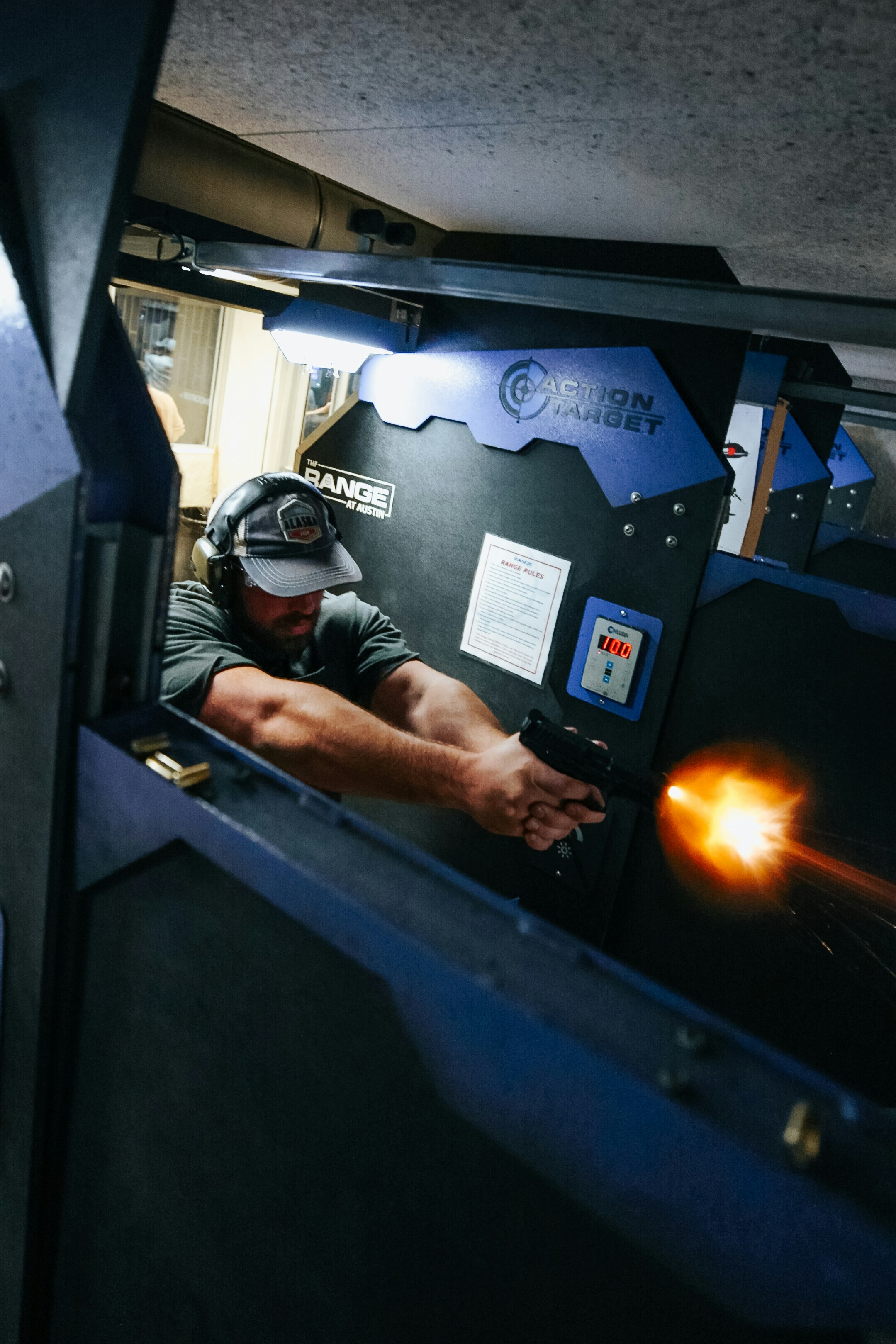 a man working on a machine in a garage