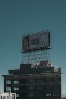 a large billboard on top of a building