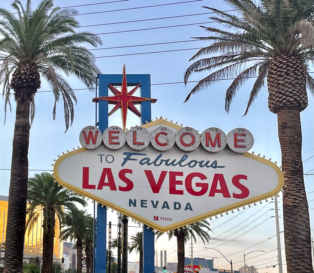 a large welcome to fabulous las vegas sign