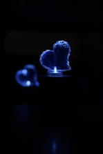 Calm heart-shaped energy field glowing softly in warm tones.