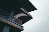 Close-up of modern architectural details in a housing project.
