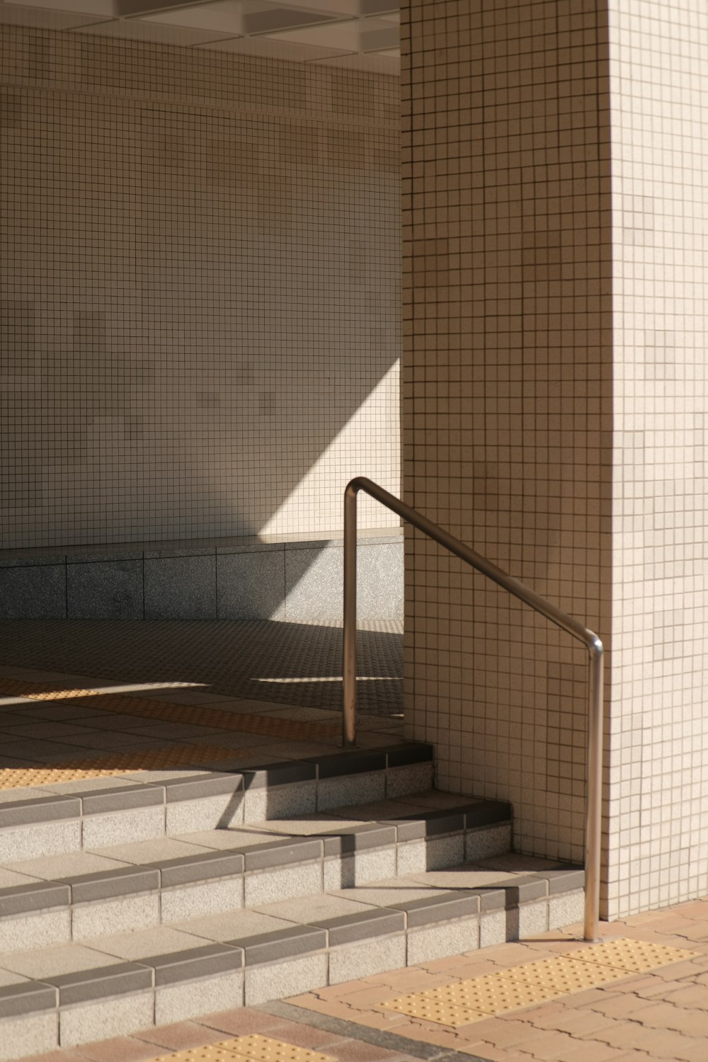 a person riding a skateboard down a set of stairs