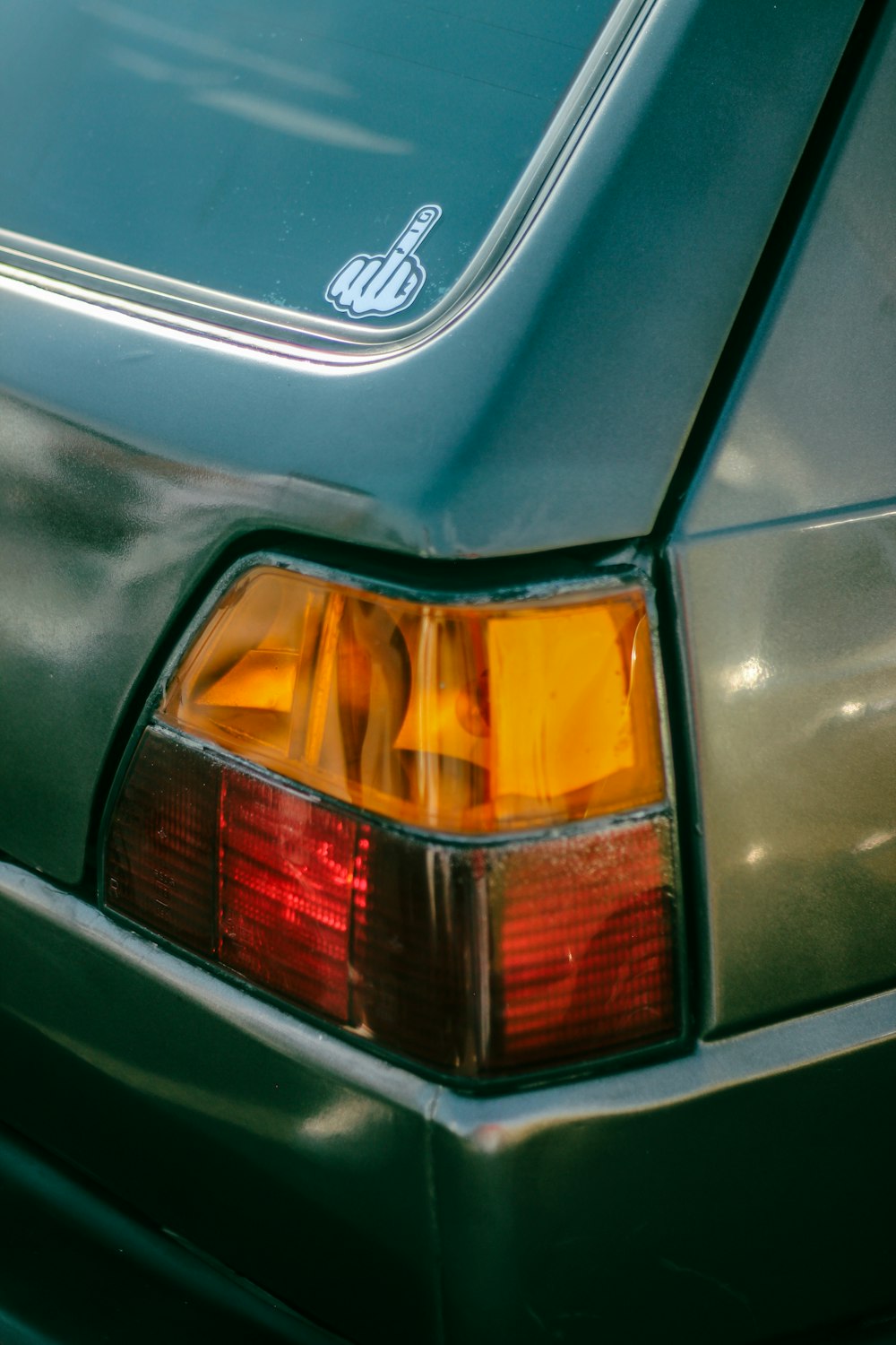 a close up of the rear end of a car