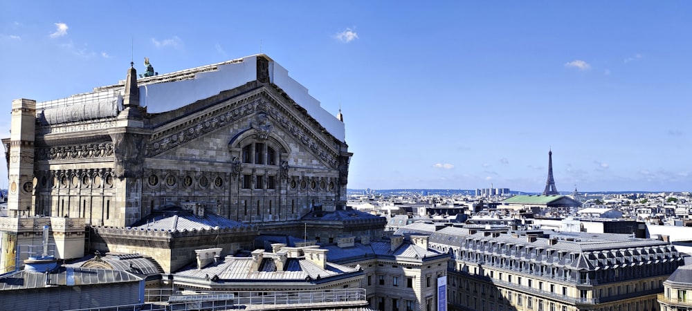 a view of a city from the top of a building