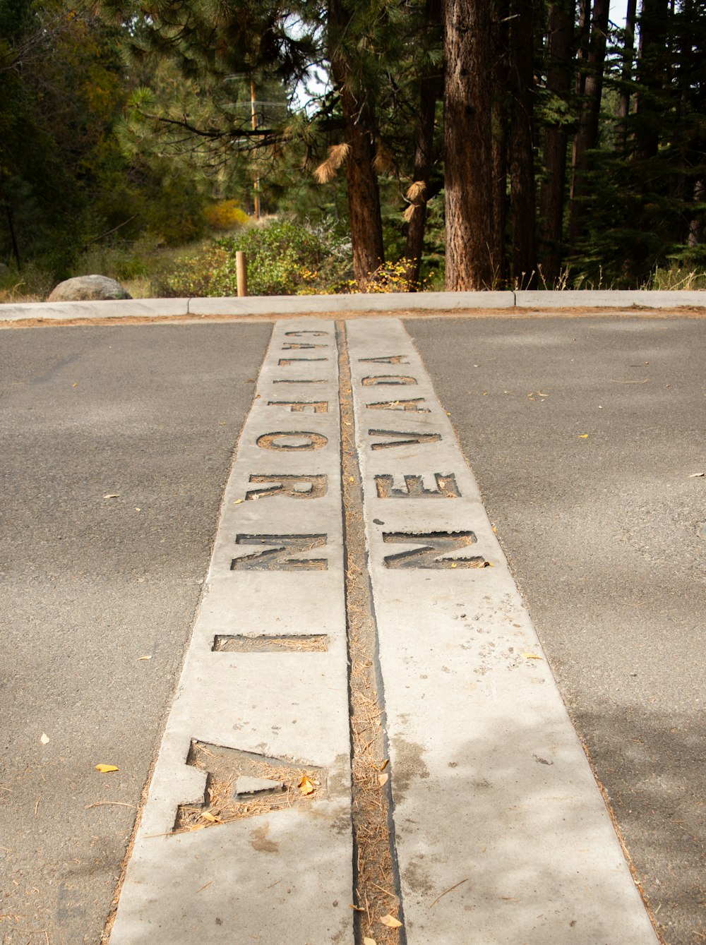 a street with a line of street names on the side of it