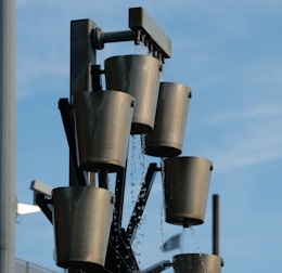 a water fountain spewing out of it's sides