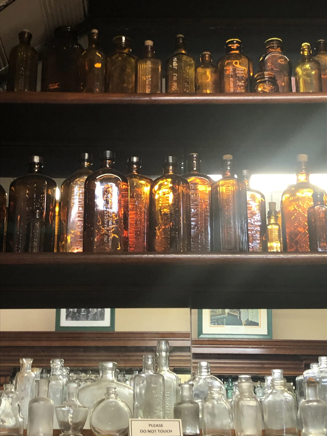 Traditional apothecary bottles used in compounding