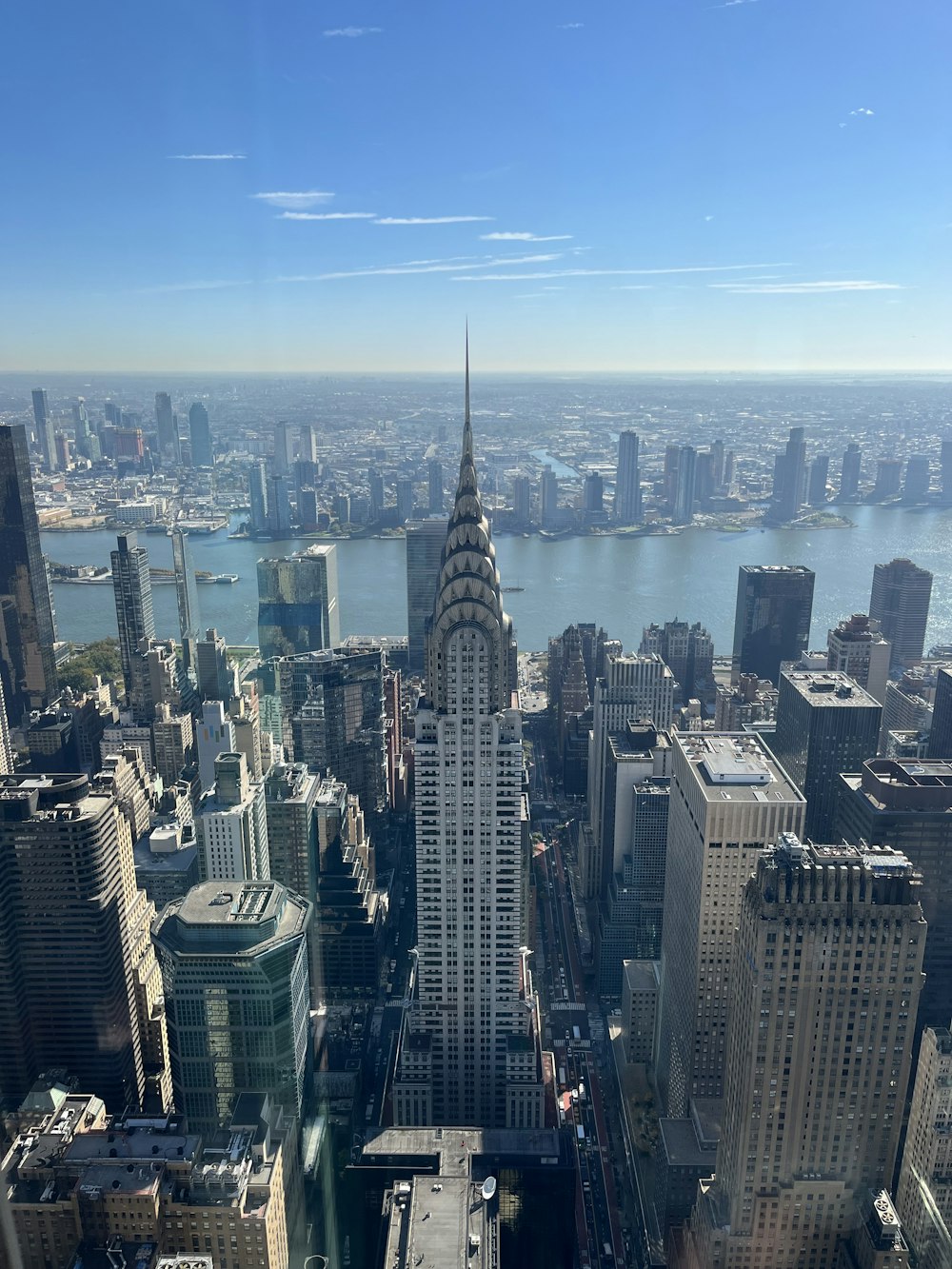 a view of a city from the top of a building