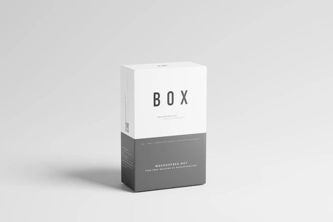 a white box with the word box on it