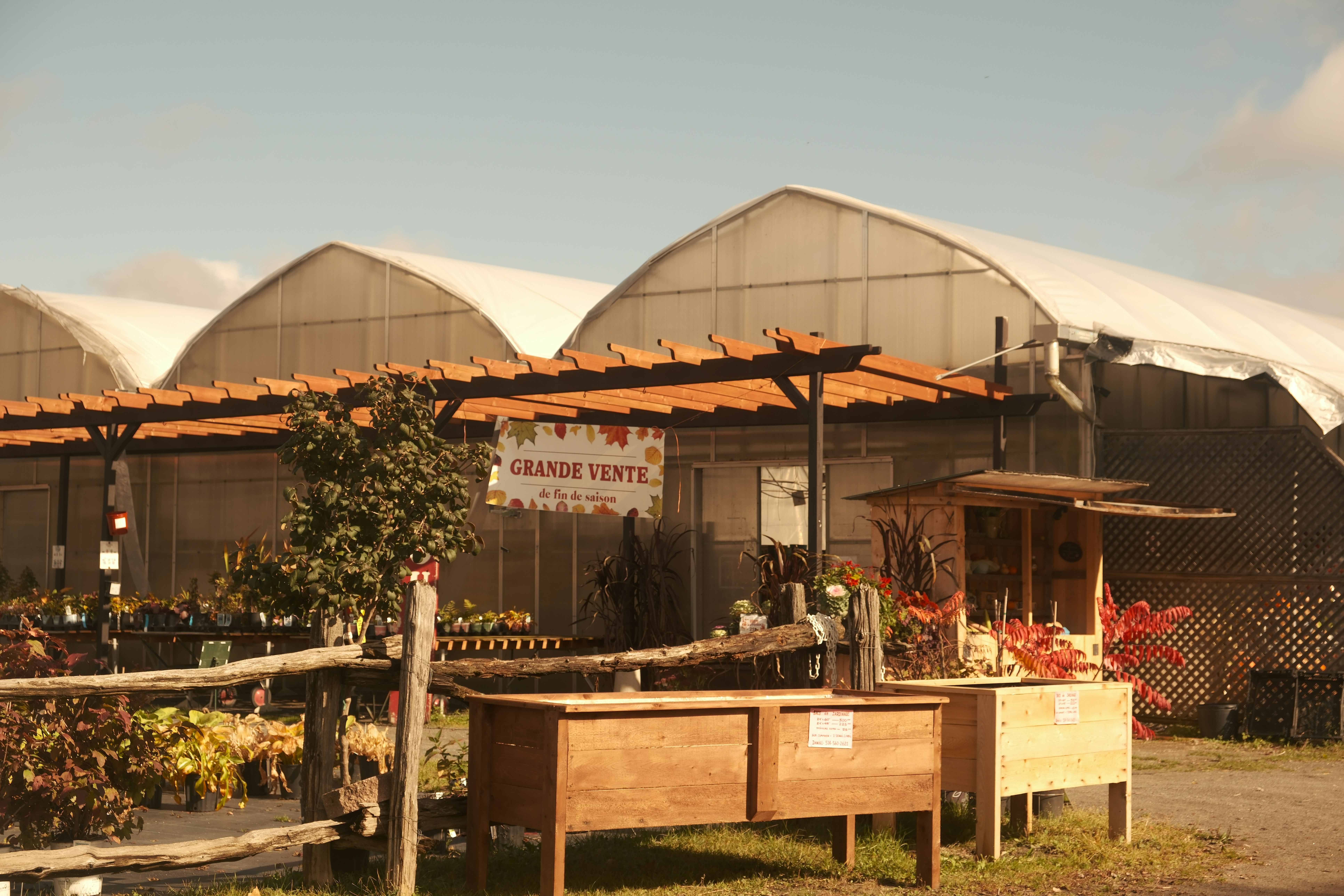 a building with a lot of plants in front of it