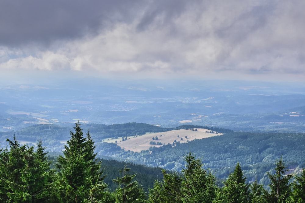 a view of a mountain range from a distance