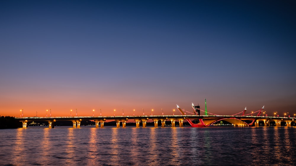 a large bridge over a large body of water