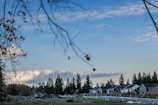 A wide shot of a residential neighborhood with several newly built houses by RMO Construction Inc.