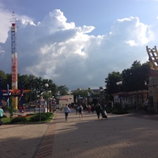 Infrastructure setup in a theme park environment.