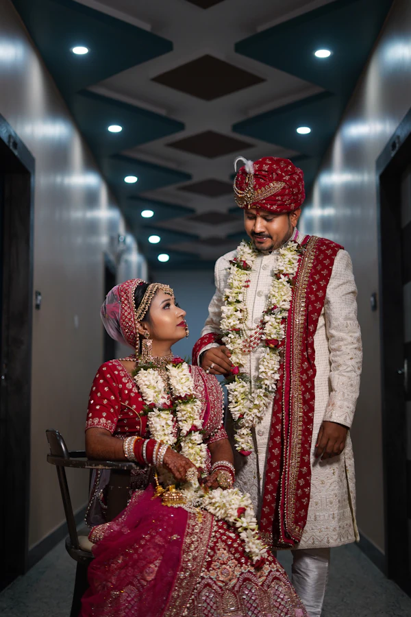 A couple in traditional attire