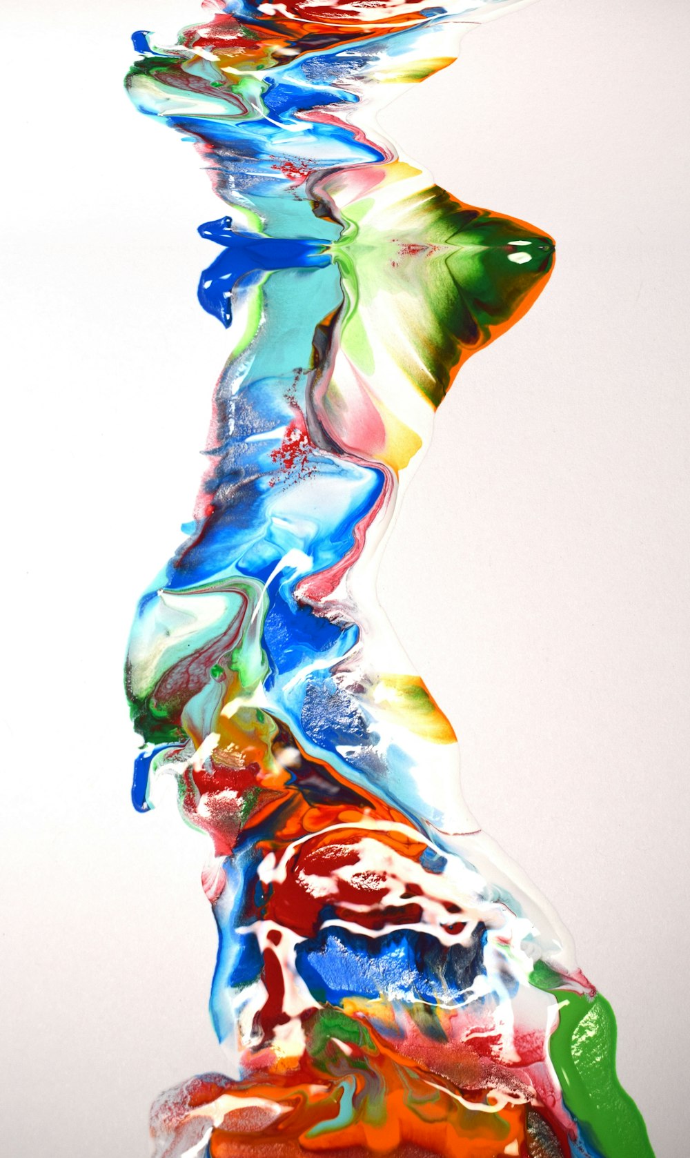 a glass sculpture of a stream of water