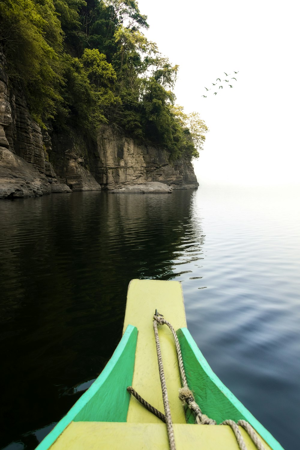 a view of a body of water from a boat