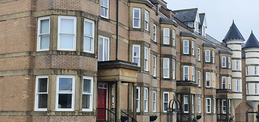 Row of brick terraced houses typical of Bradford's residential streets