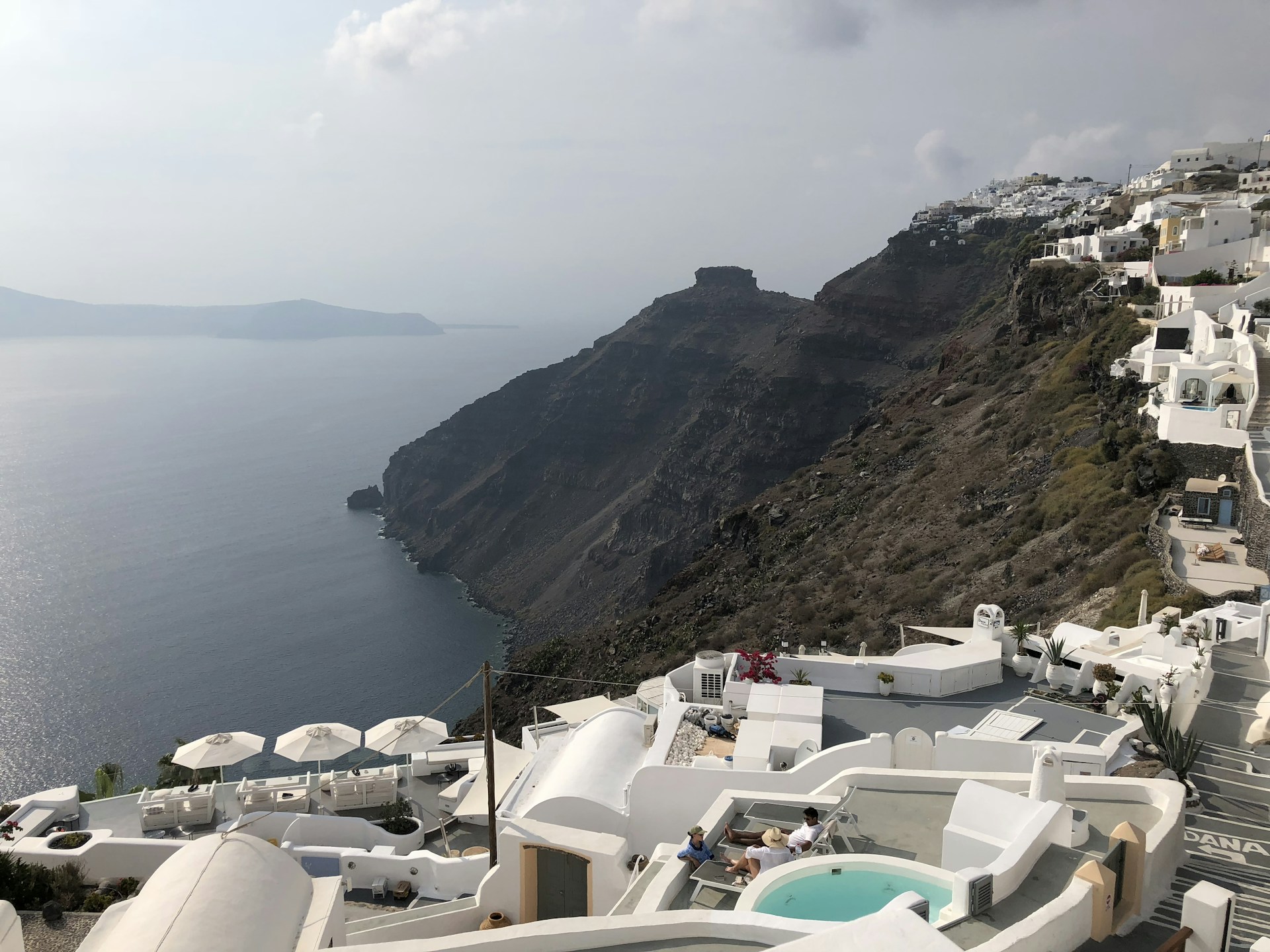 a view of the ocean from a cliff