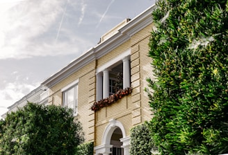 A well-maintained building exterior showcasing vibrant paint and a clean finish.