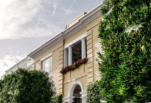 A well-maintained building exterior showcasing vibrant paint and a clean finish.