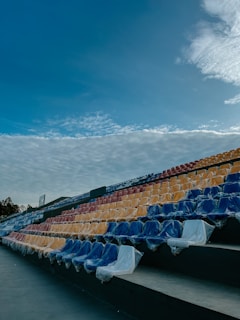 Weather-smart chairs set up for a youth sports game.