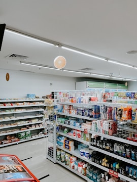 a grocery store filled with lots of food