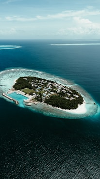 an island in the middle of the ocean