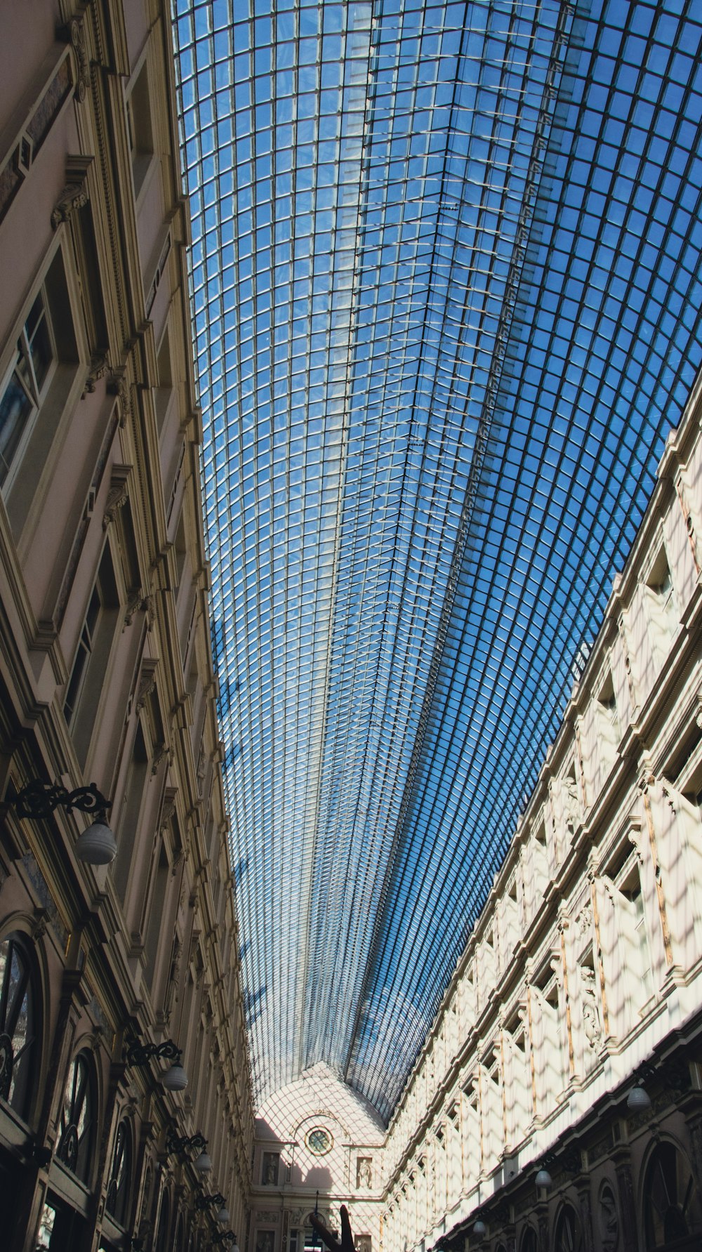 a very tall building with a skylight above it