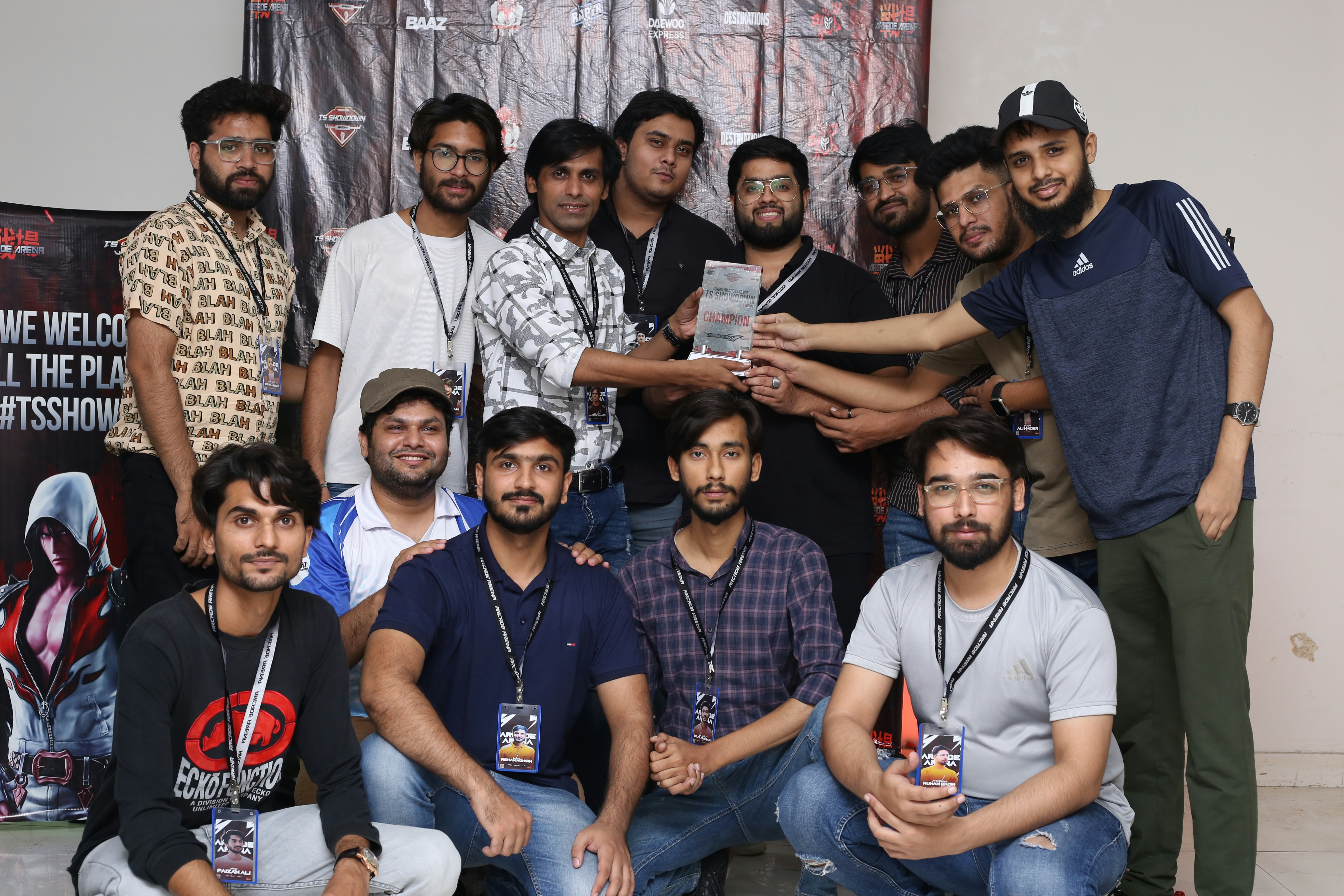 a group of men posing for a picture