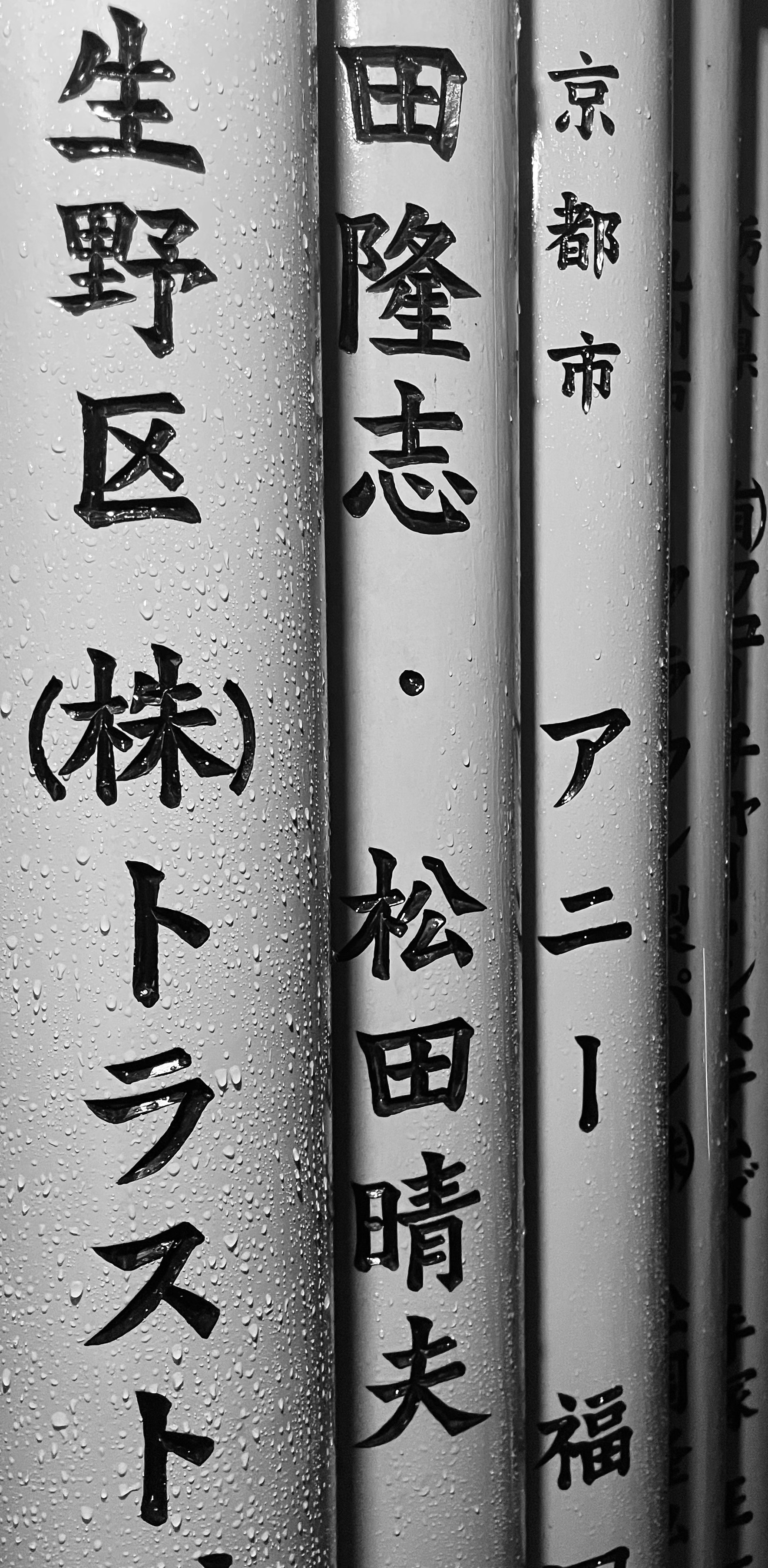 a row of books with asian writing on them