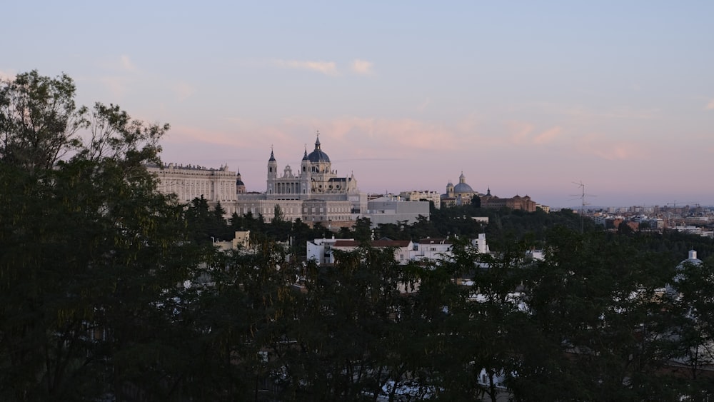 a view of a city from a hill