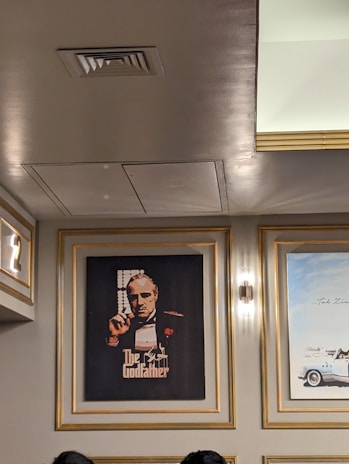 Detailed movie-themed framed print featuring iconic scenes