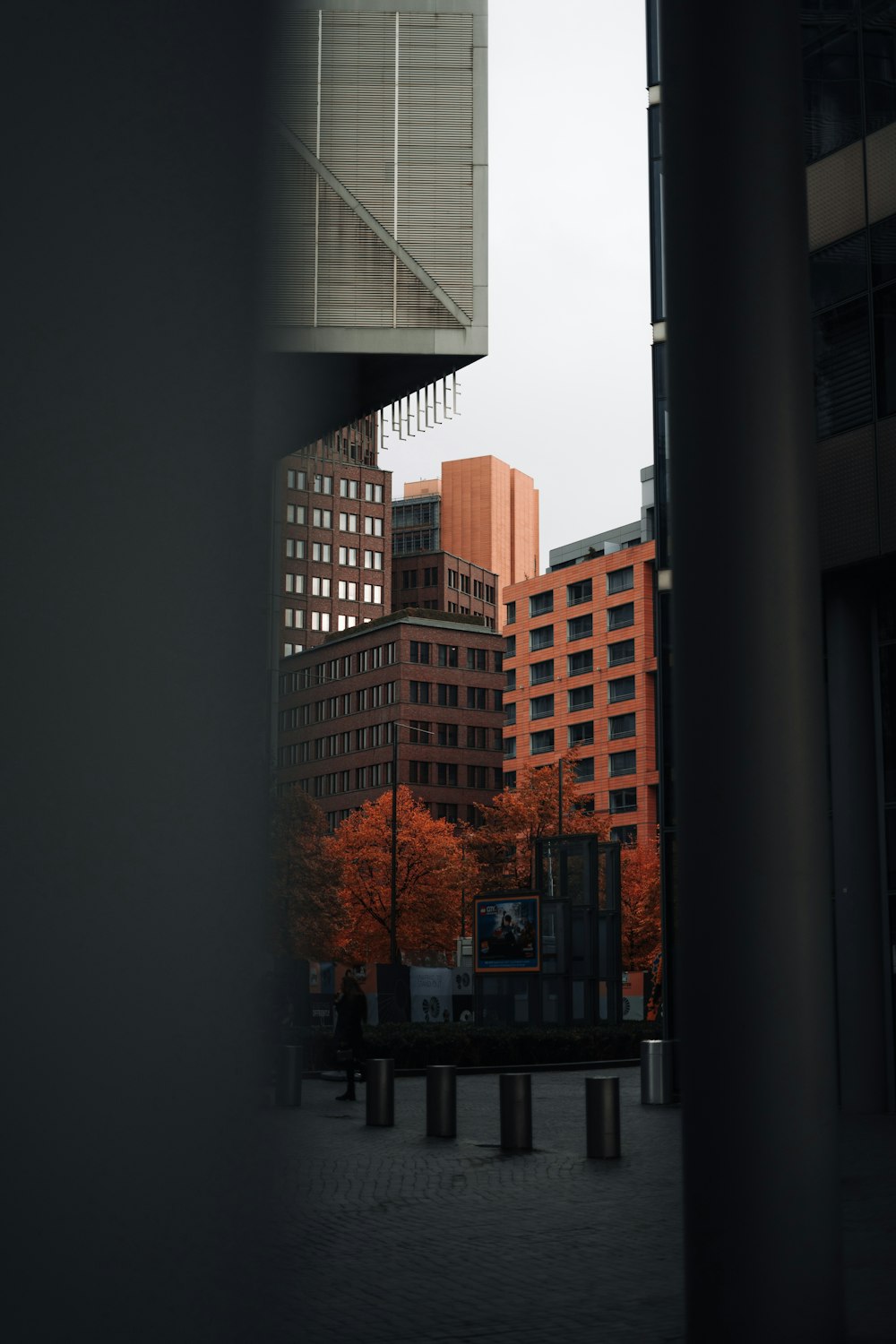 a view of a city with tall buildings