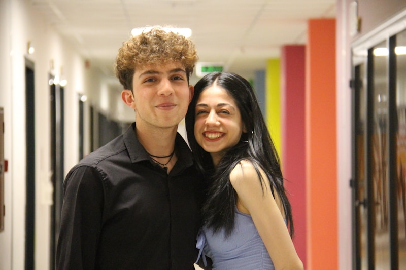 Stylish duo posing