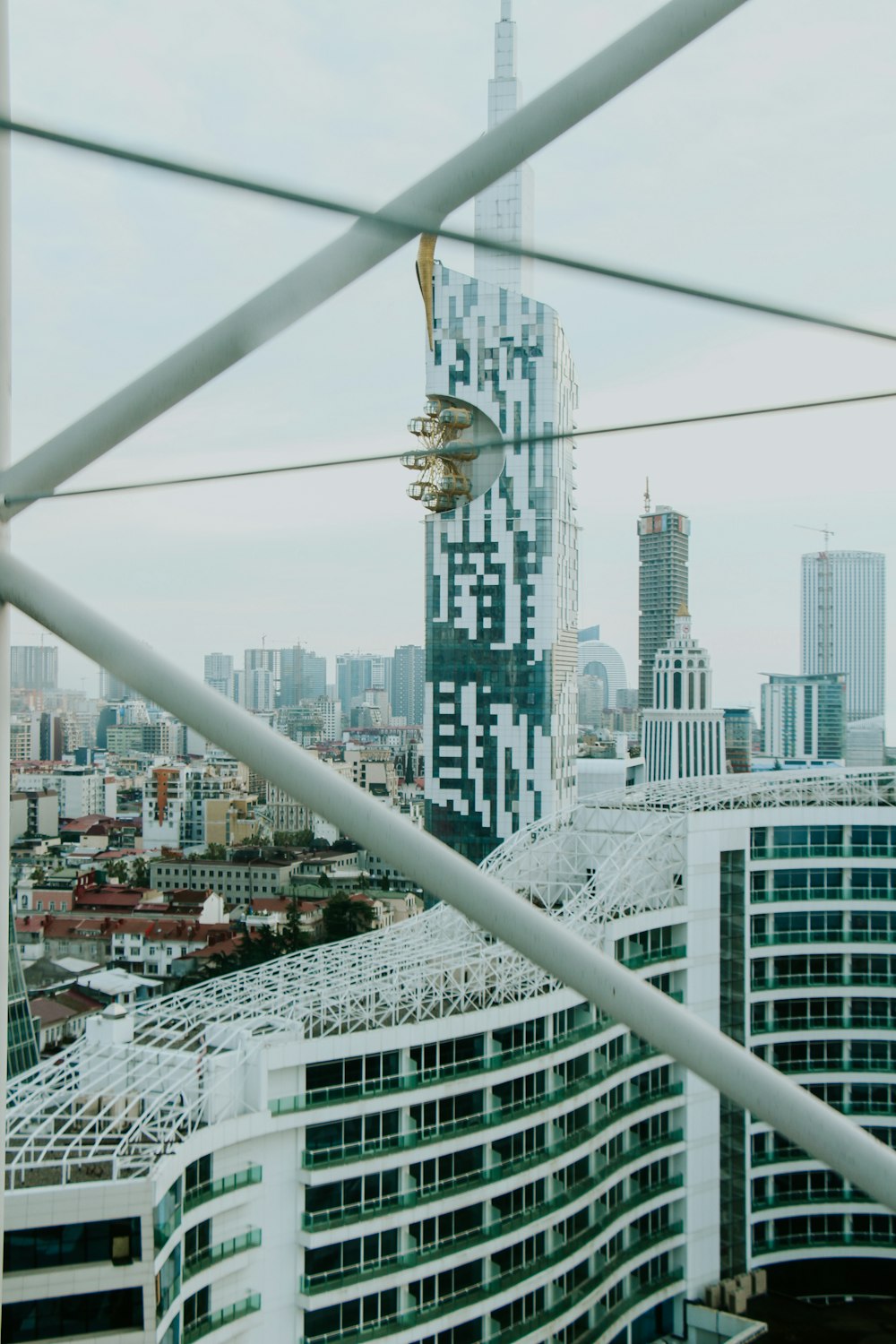 a view of a city from a high rise